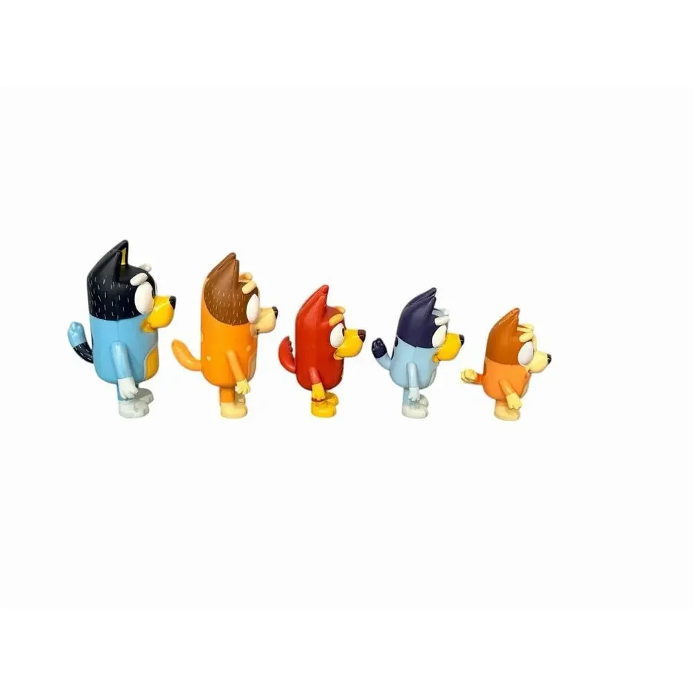 Bluey Toy Figure Lot Disney Jr. 2.5”-3.5” Bandit, Chilli, Muffin, Bluey & Rusty